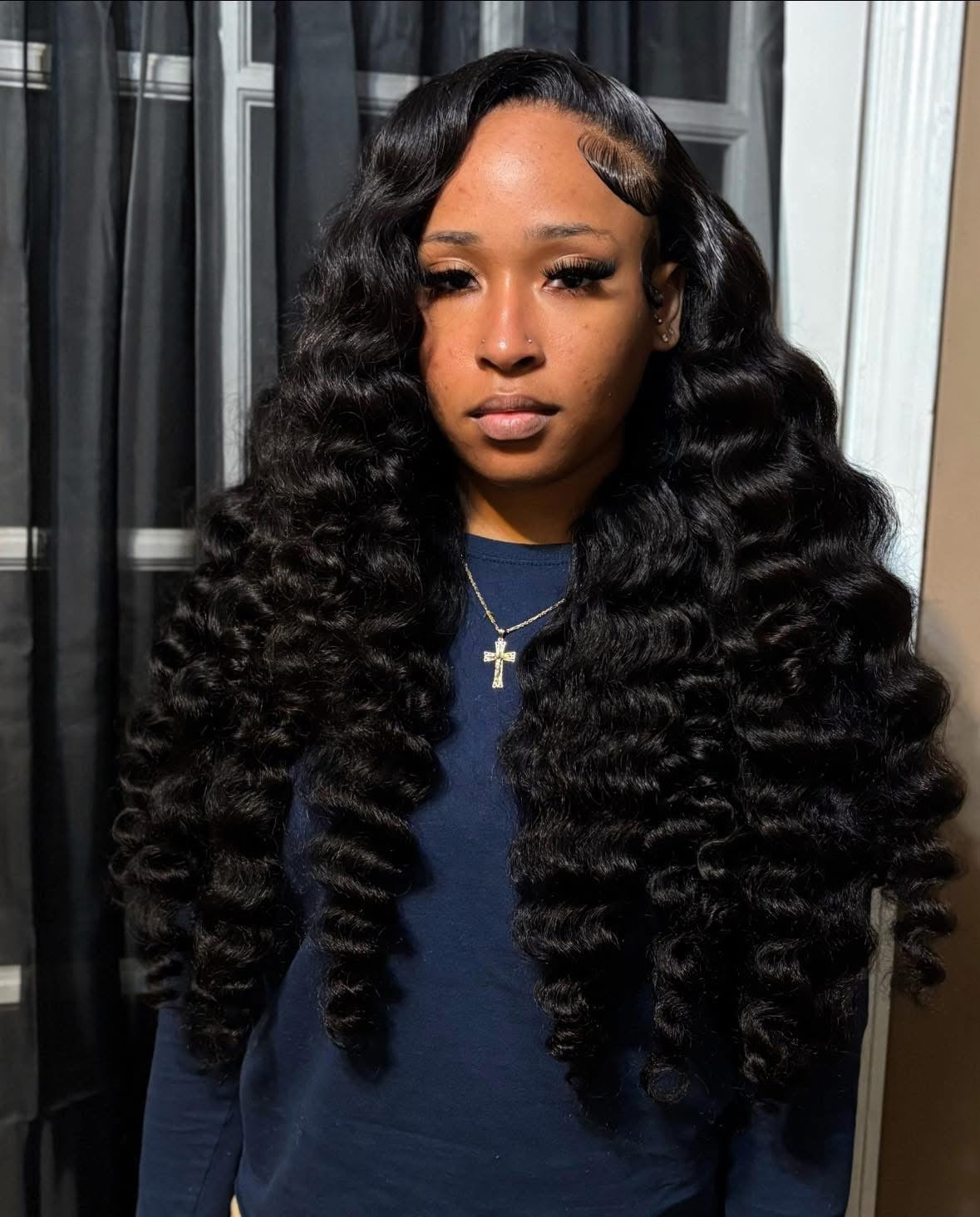13x6 BLACK CURLY LACE FRONTAL WIGS ♡