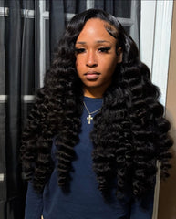 13x6 BLACK CURLY LACE FRONTAL WIGS ♡